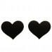 Черные накладки на соски "сердечки"